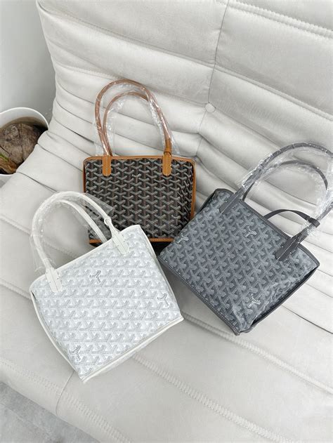 goyard mini tote grey